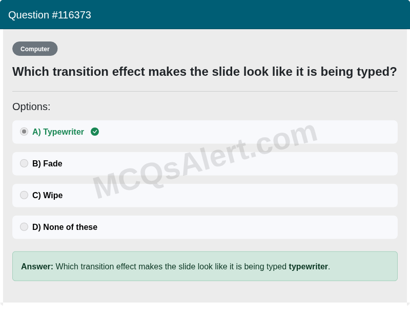Question Screenshot