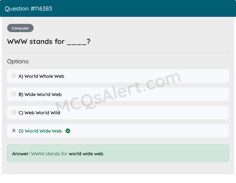 Question Screenshot