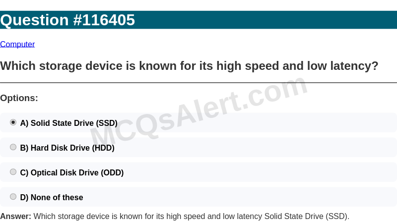 Question Screenshot