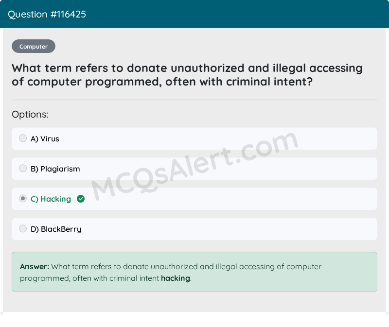 Question Screenshot