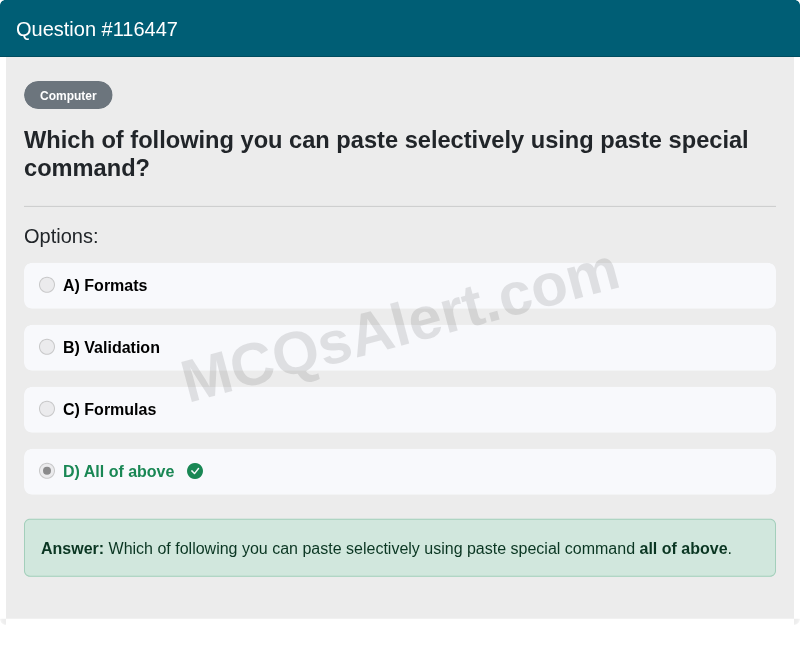 Question Screenshot
