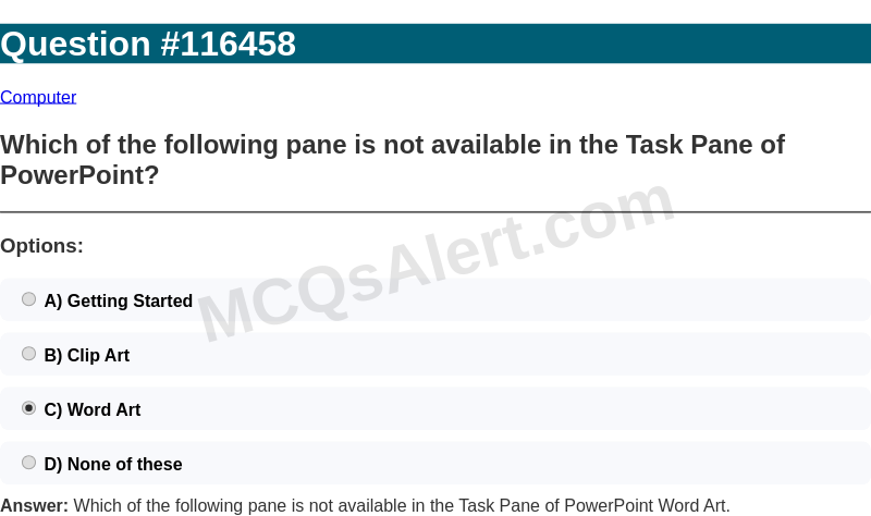 Question Screenshot