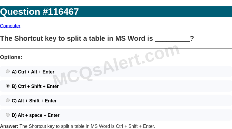 Question Screenshot