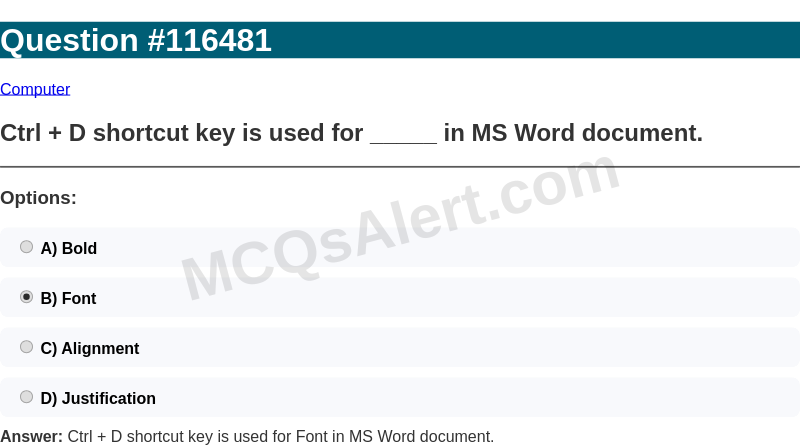 Question Screenshot