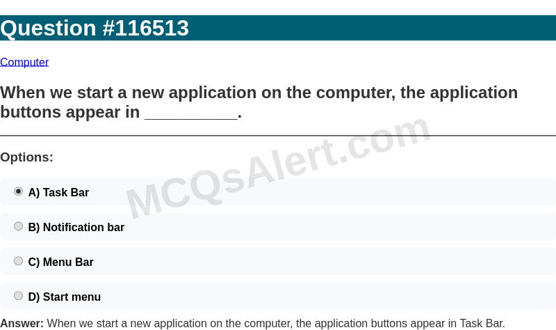 Question Screenshot