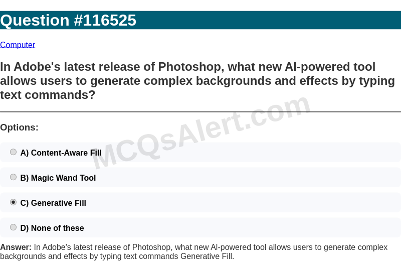 Question Screenshot