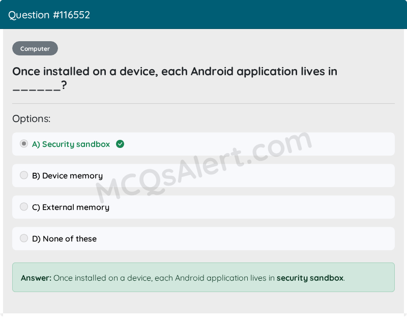 Question Screenshot