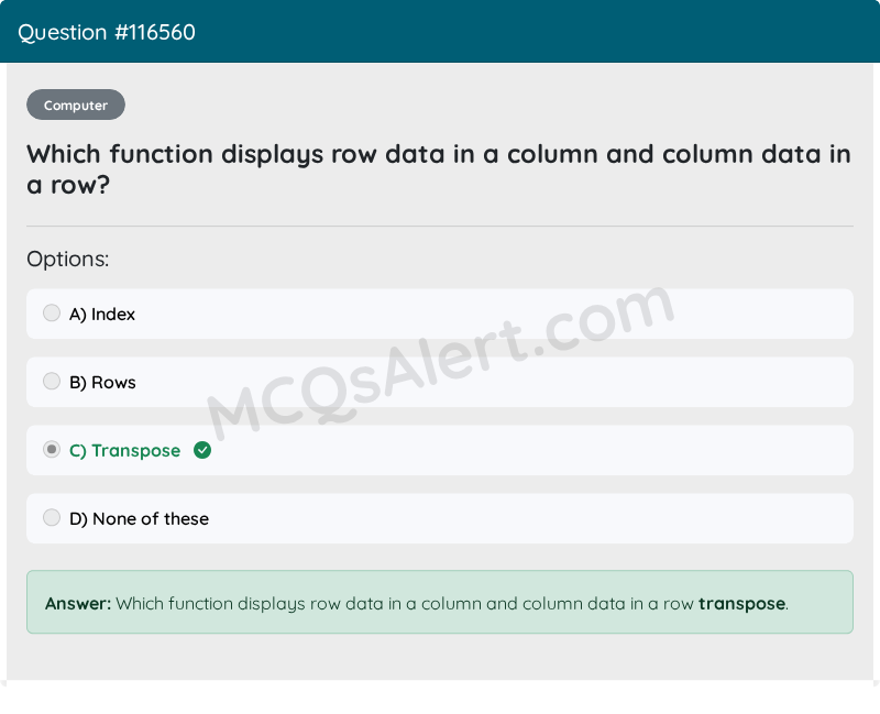 Question Screenshot