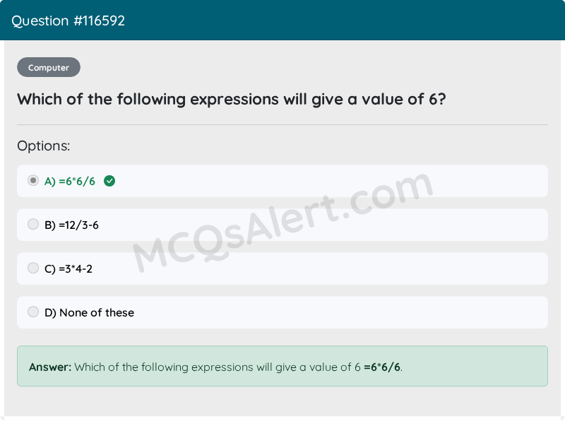 Question Screenshot
