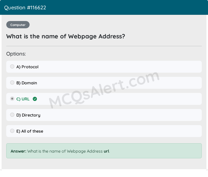 Question Screenshot