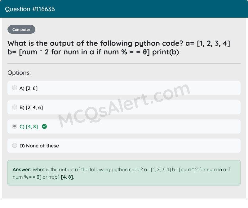 Question Screenshot