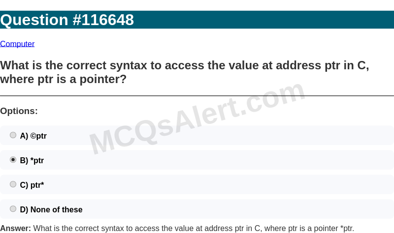 Question Screenshot