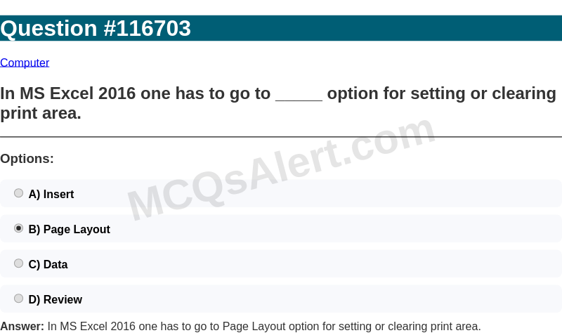 Question Screenshot