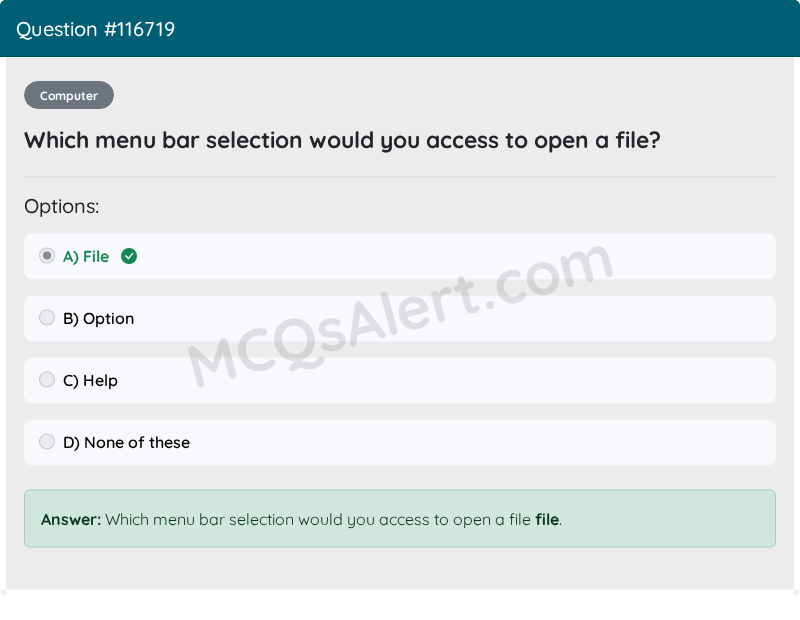 Question Screenshot
