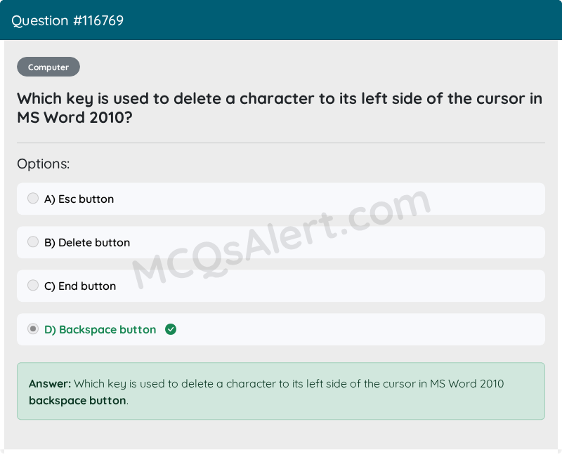 Question Screenshot
