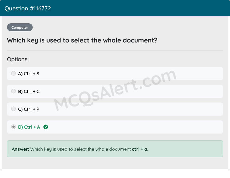 Question Screenshot