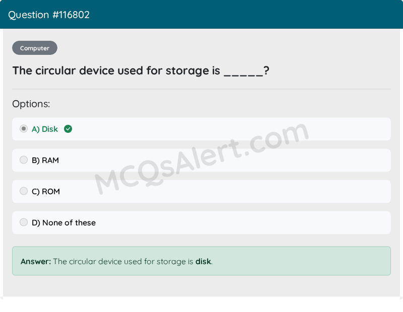 Question Screenshot