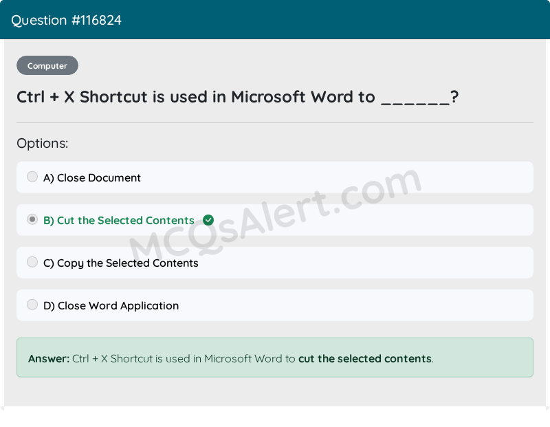 Question Screenshot