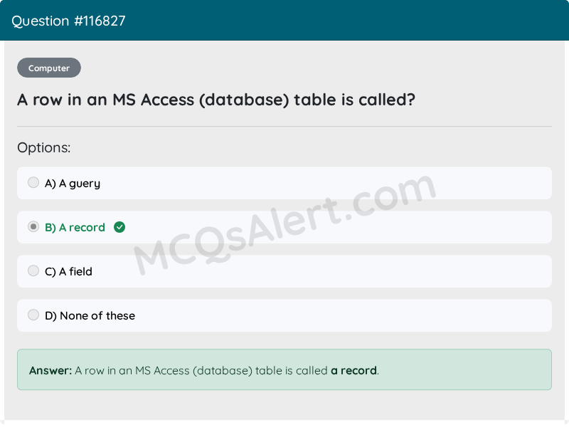 Question Screenshot