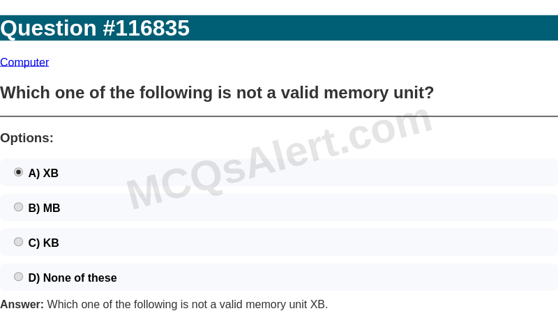 Question Screenshot
