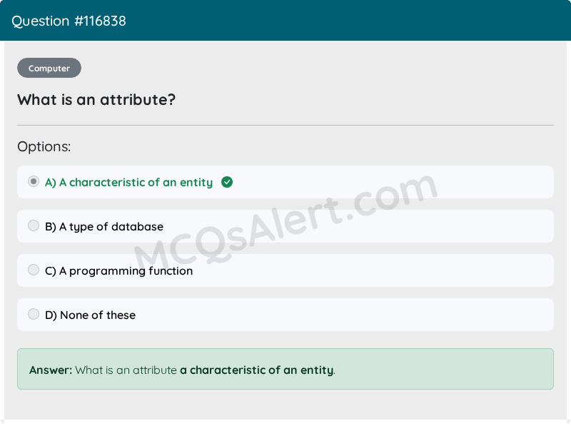 Question Screenshot