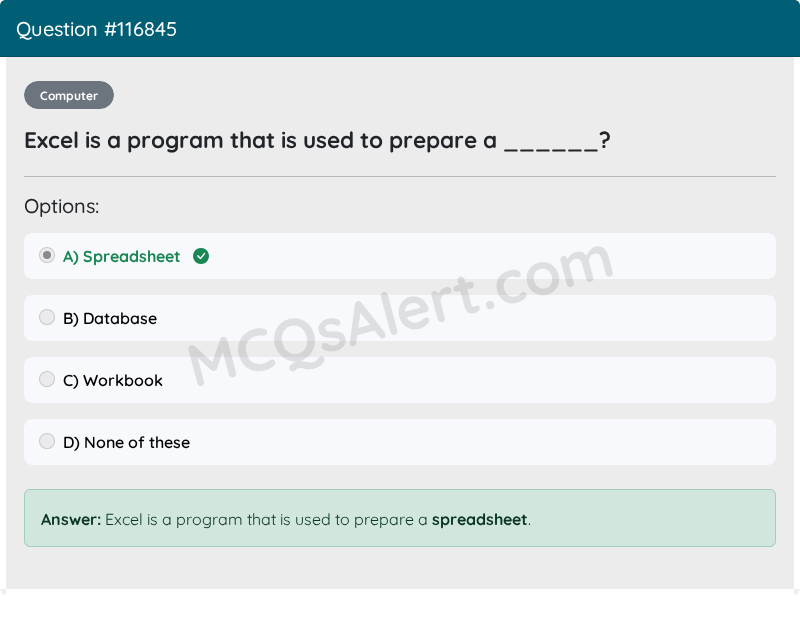 Question Screenshot