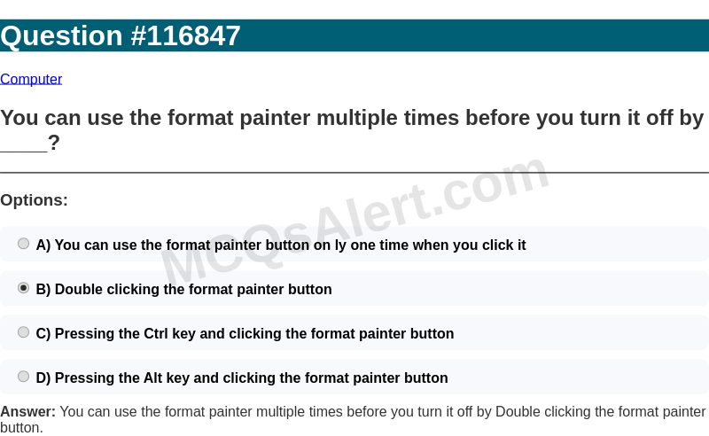 Question Screenshot