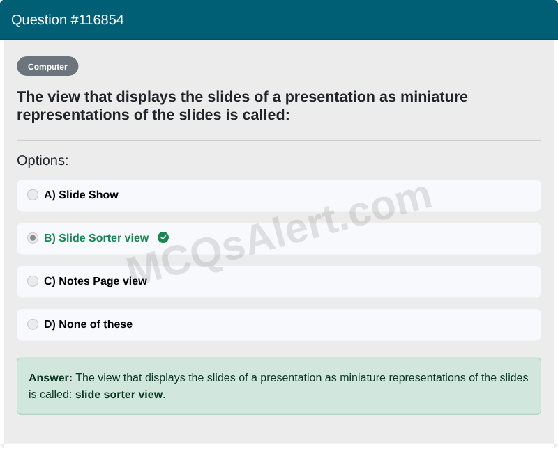Question Screenshot