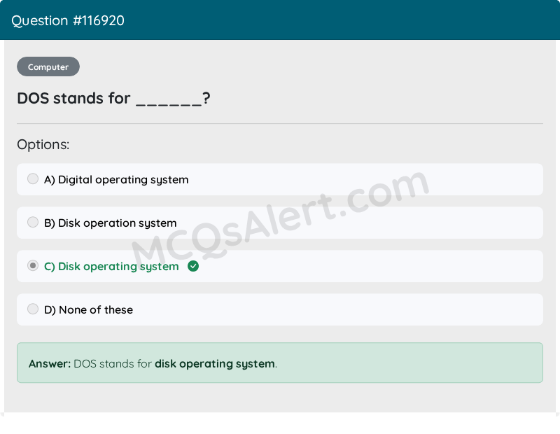 Question Screenshot