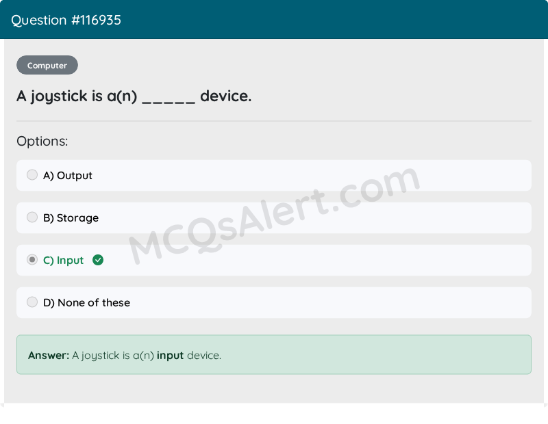 Question Screenshot