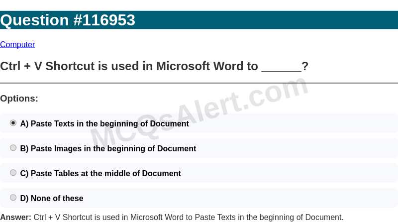 Question Screenshot