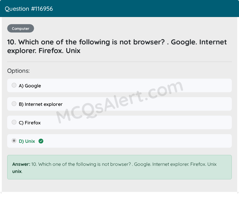 Question Screenshot