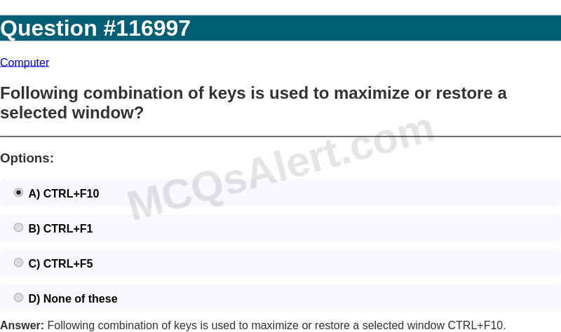 Question Screenshot