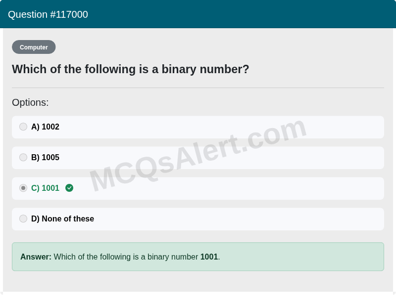 Question Screenshot