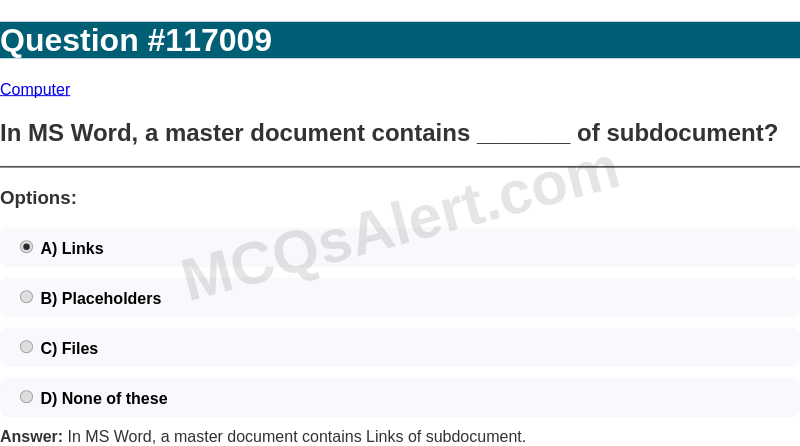 Question Screenshot