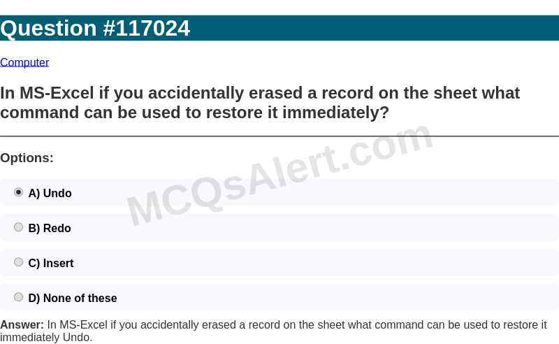 Question Screenshot