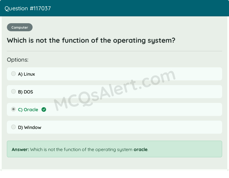 Question Screenshot