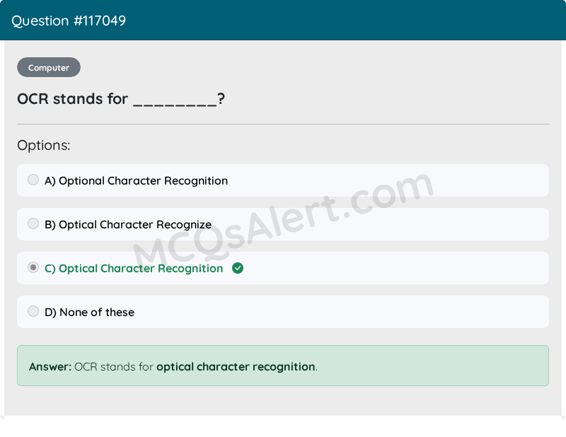 Question Screenshot