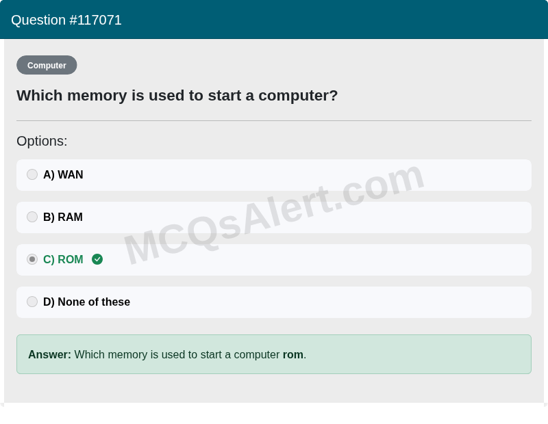 Question Screenshot