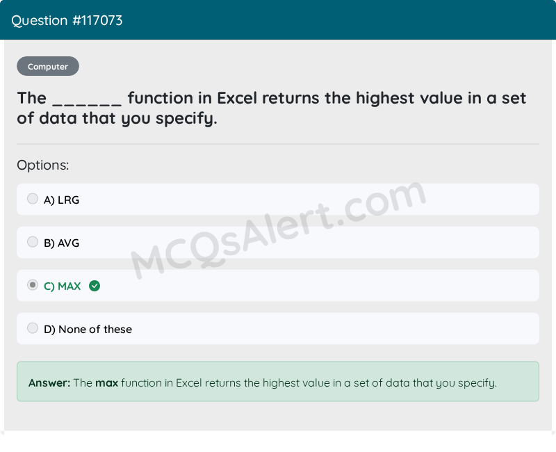 Question Screenshot
