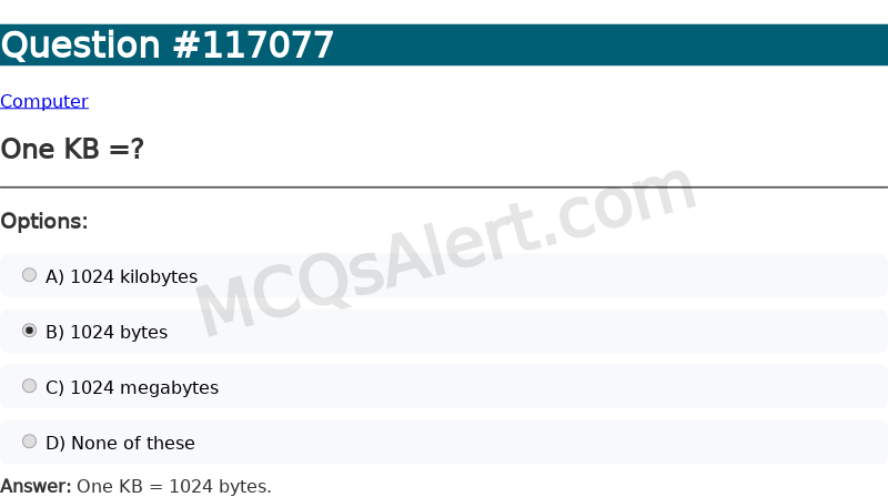 Question Screenshot