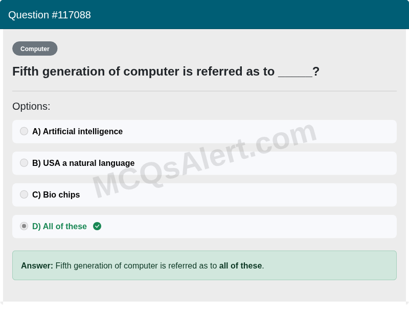 Question Screenshot
