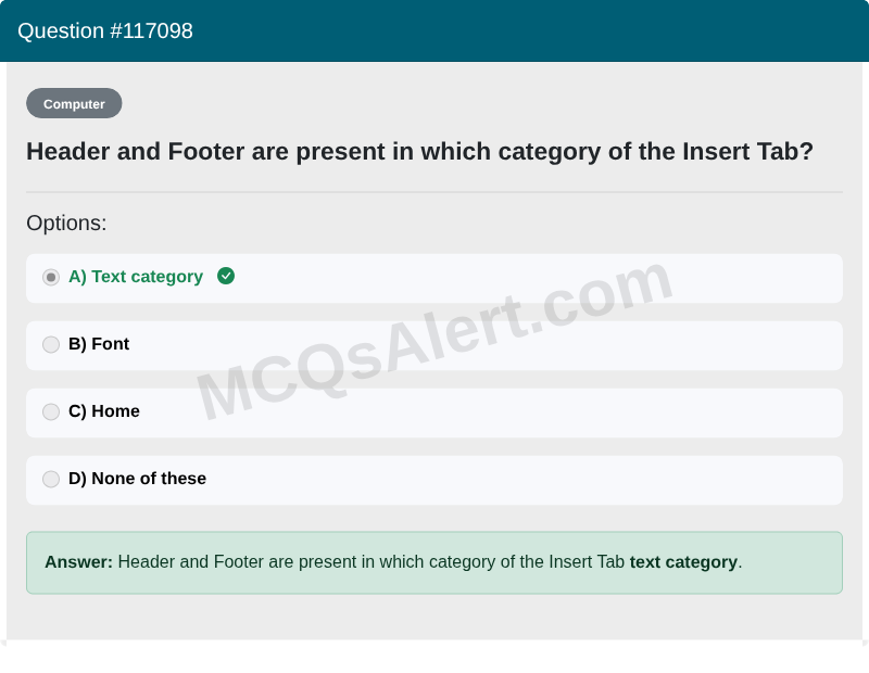 Question Screenshot