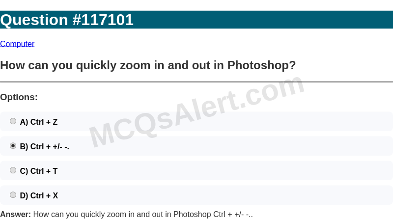 Question Screenshot