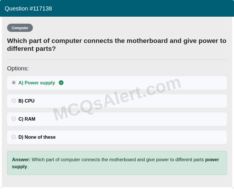 Question Screenshot