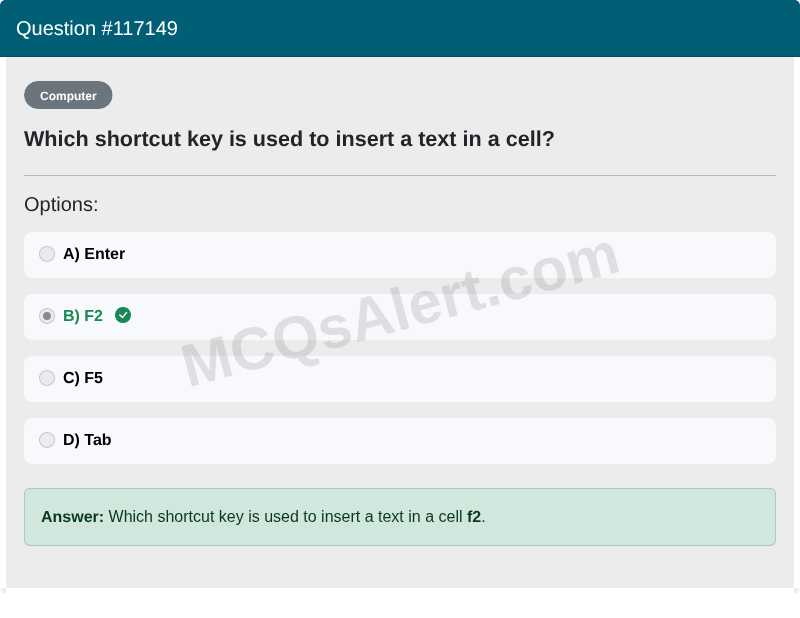 Question Screenshot