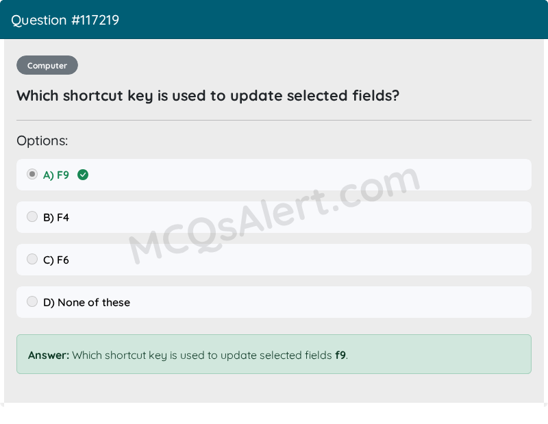 Question Screenshot