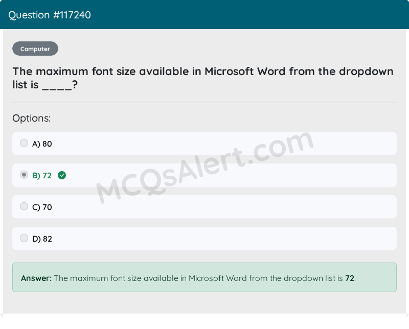 Question Screenshot