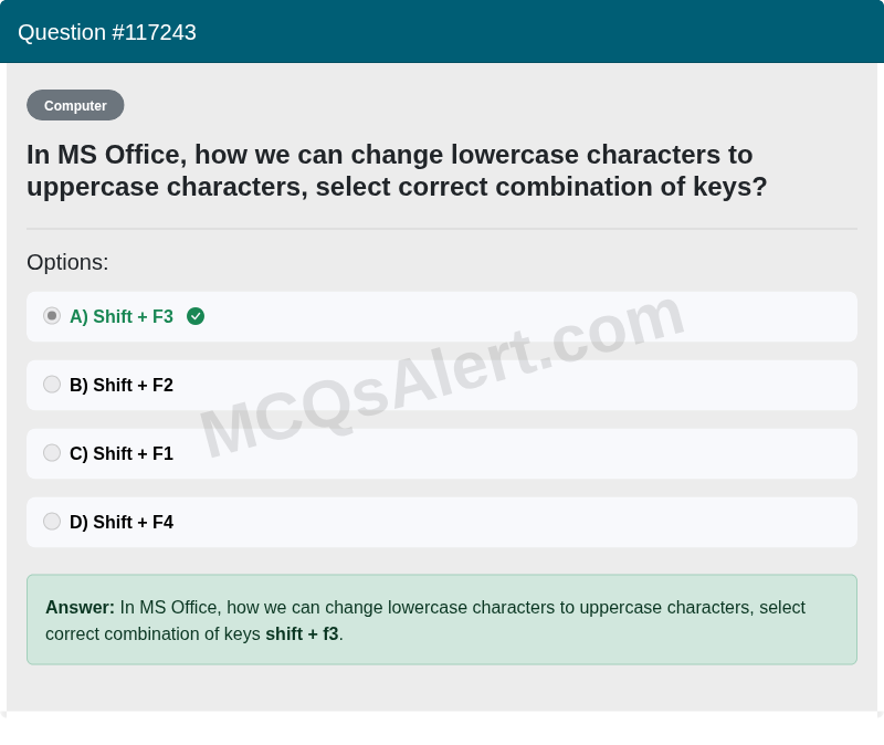 Question Screenshot