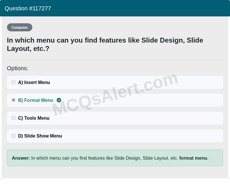 Question Screenshot